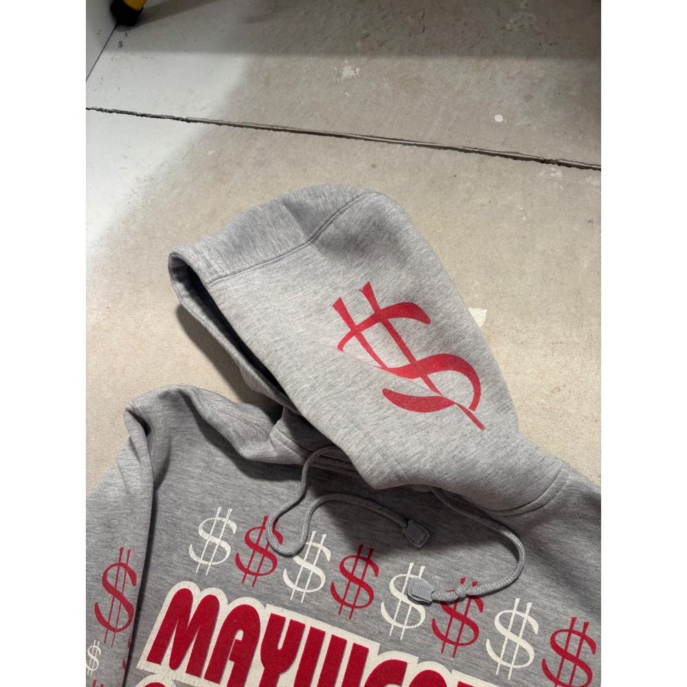 Mayweather Promotions Rare Money Team Hoodie Gray CH Apparel Mens Medium TMT - Picture 5 of 7